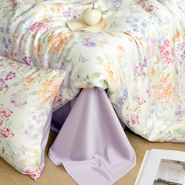 91家纺网 家纺一手货源 找家纺 Mr.pig猪先生水洗棉 2026新款A类天丝莱赛尔数码印花四件套夏季凉感丝滑被套床单床上用品（展示价格为控价，实际价格请联系客服） 轻漾花居