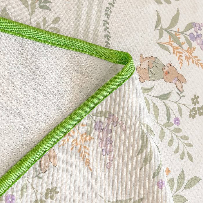 91家纺网 家纺一手货源 找家纺 莱米家纺 2026新款斜纹凉感床席冰豆豆系列 从草集