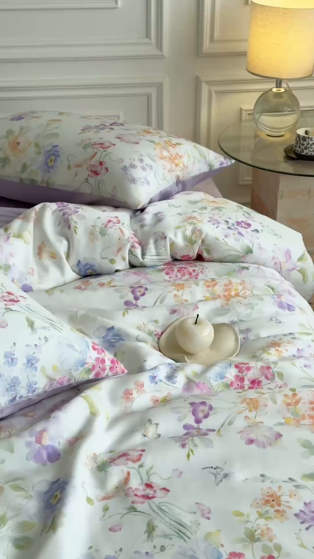 91家纺网 家纺一手货源 找家纺 Mr.pig猪先生水洗棉 2026新款A类天丝莱赛尔数码印花四件套夏季凉感丝滑被套床单床上用品（展示价格为控价，实际价格请联系客服） 轻漾花居