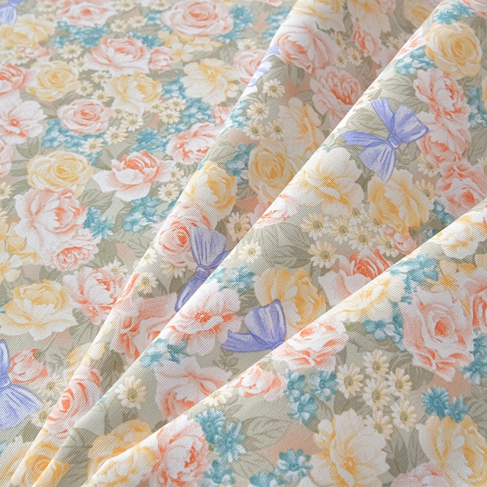 91家纺网 家纺一手货源 找家纺 星窝家纺 2026新款花边老粗布凉席三件套 阳春之歌