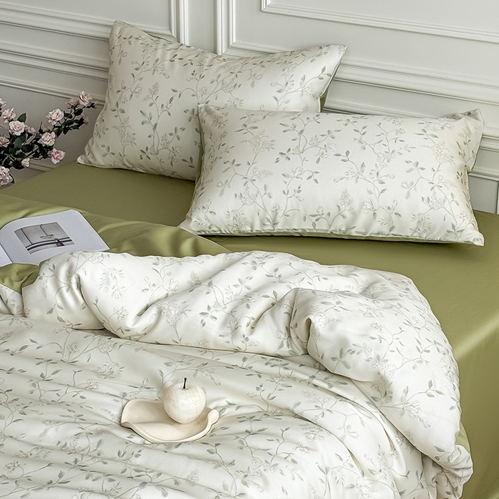 91家纺网 家纺一手货源 找家纺 Mr.pig猪先生水洗棉 2026新款A类天丝莱赛尔数码印花四件套夏季凉感丝滑被套床单床上用品（展示价格为控价，实际价格请联系客服） 纸夏