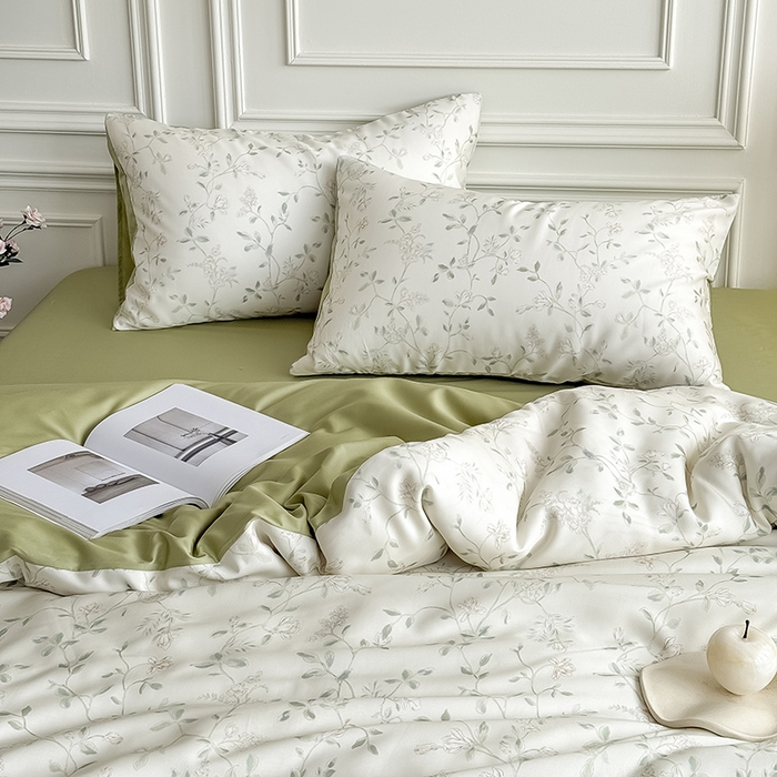 91家纺网 家纺一手货源 找家纺 Mr.pig猪先生水洗棉 2026新款A类天丝莱赛尔数码印花四件套夏季凉感丝滑被套床单床上用品（展示价格为控价，实际价格请联系客服） 纸夏