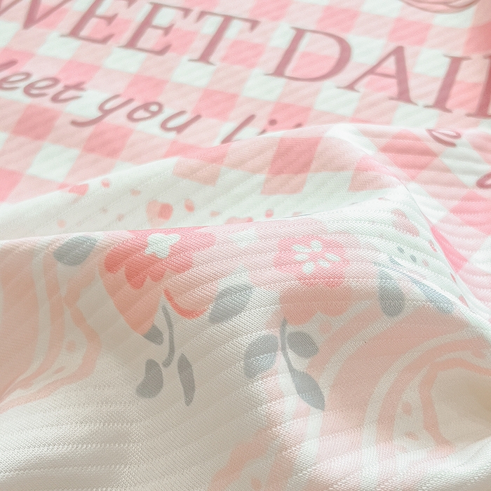 91家纺网 家纺一手货源 找家纺 莱米家纺 2026新款斜纹凉感床席冰豆豆系列 浪漫花语