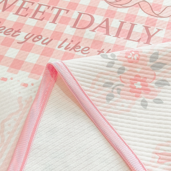 91家纺网 家纺一手货源 找家纺 莱米家纺 2026新款斜纹凉感床席冰豆豆系列 浪漫花语