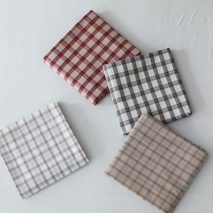 （总）棉眠 2026新款调色盘水洗棉混搭单品系列-格子单床单