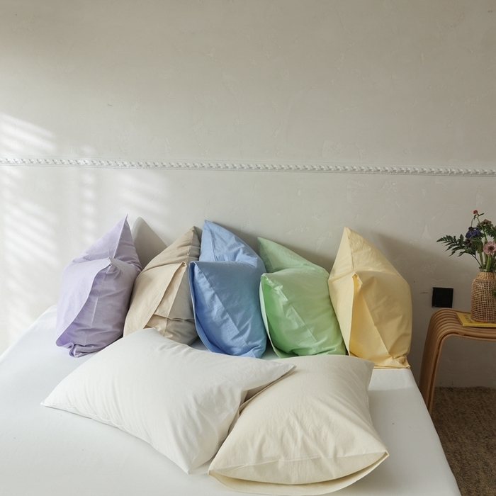 91家纺网 家纺一手货源 找家纺 （总）棉眠 2026新款调色盘水洗棉混搭单品系列-单枕套