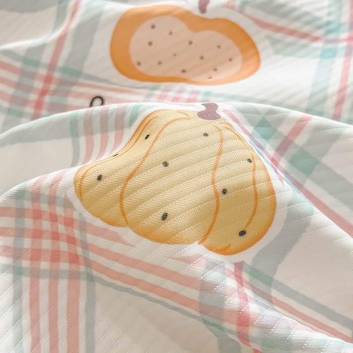 91家纺网 家纺一手货源 找家纺 莱米家纺 2026新款斜纹凉感床席冰豆豆系列 小南瓜