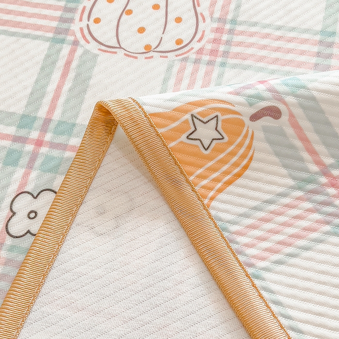 91家纺网 家纺一手货源 找家纺 莱米家纺 2026新款斜纹凉感床席冰豆豆系列 小南瓜