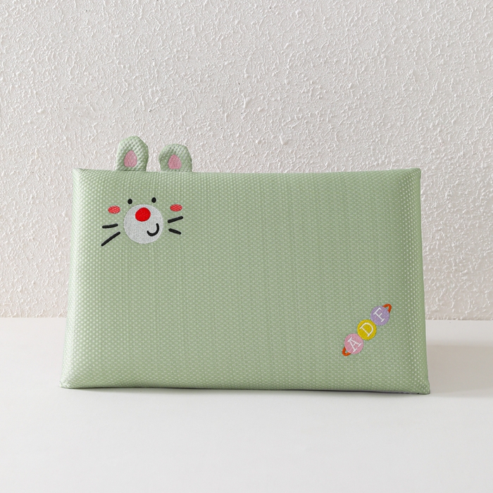 91家纺网 家纺一手货源 找家纺 织布人 2026新款枕芯夏季凉感可拆洗幼儿园儿童枕头学生宿舍专用枕套+枕芯 凉感甜心小艾-绿色