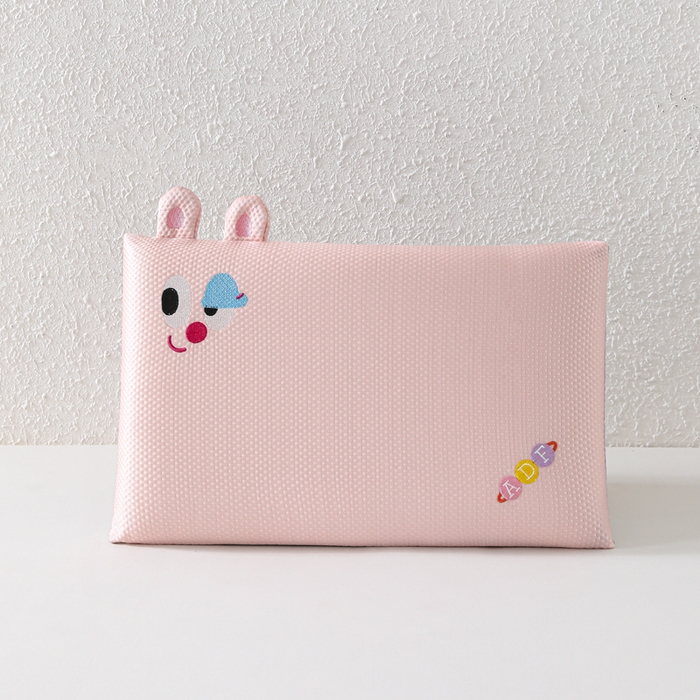 91家纺网 家纺一手货源 找家纺 织布人 2026新款枕芯夏季凉感可拆洗幼儿园儿童枕头学生宿舍专用枕套+枕芯 凉感甜心小熊-粉色