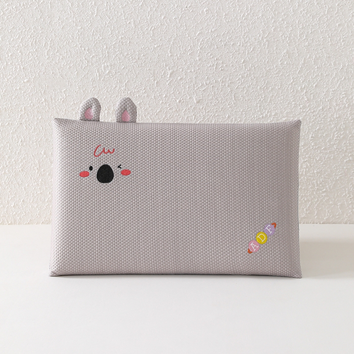 91家纺网 家纺一手货源 找家纺 织布人 2026新款枕芯夏季凉感可拆洗幼儿园儿童枕头学生宿舍专用枕套+枕芯 凉感甜心小莓-灰色