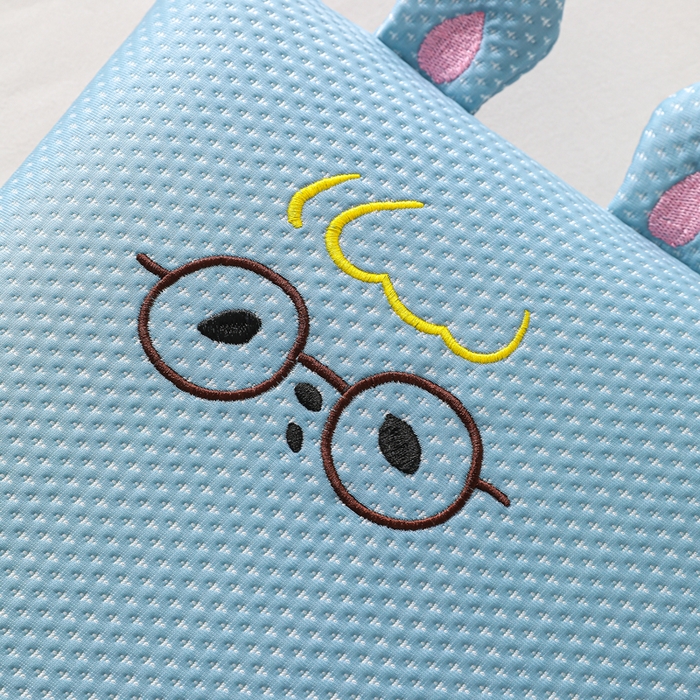 91家纺网 家纺一手货源 找家纺 织布人 2026新款枕芯夏季凉感可拆洗幼儿园儿童枕头学生宿舍专用枕套+枕芯 凉感甜心小奇-蓝色