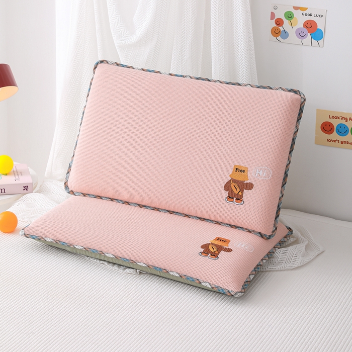 91家纺网 家纺一手货源 找家纺 （总）织布人 2026新款枕芯全棉华夫格可拆洗幼儿园儿童枕头学生宿舍专用枕套+枕芯