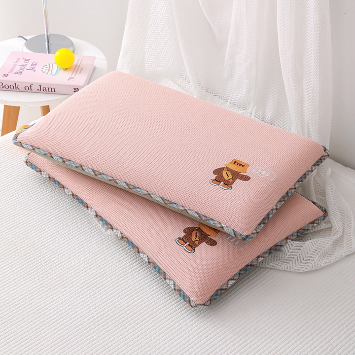 91家纺网 家纺一手货源 找家纺 （总）织布人 2026新款枕芯全棉华夫格可拆洗幼儿园儿童枕头学生宿舍专用枕套+枕芯