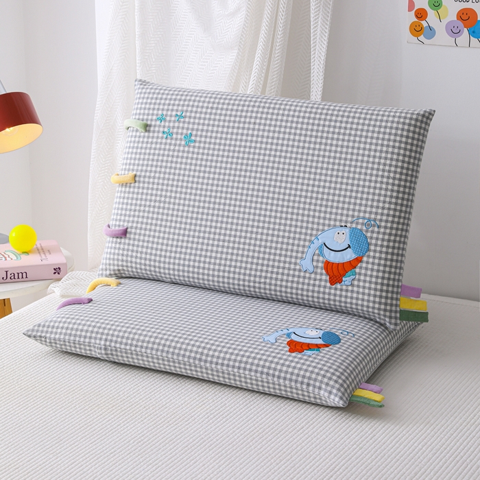 91家纺网 家纺一手货源 找家纺 织布人 2026新款枕芯全棉彩虹条可拆洗幼儿园儿童枕头学生宿舍专用枕套+枕芯 全棉彩虹条-风车小象