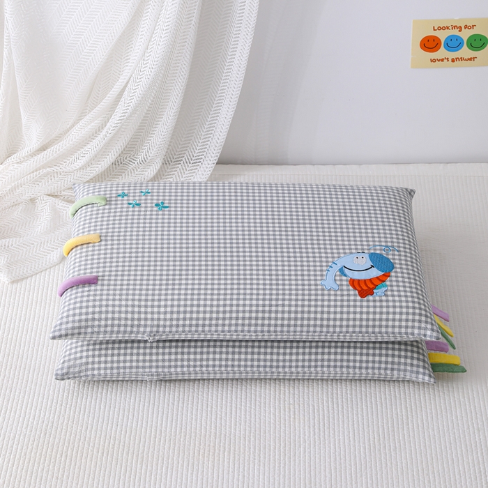 91家纺网 家纺一手货源 找家纺 织布人 2026新款枕芯全棉彩虹条可拆洗幼儿园儿童枕头学生宿舍专用枕套+枕芯 全棉彩虹条-风车小象