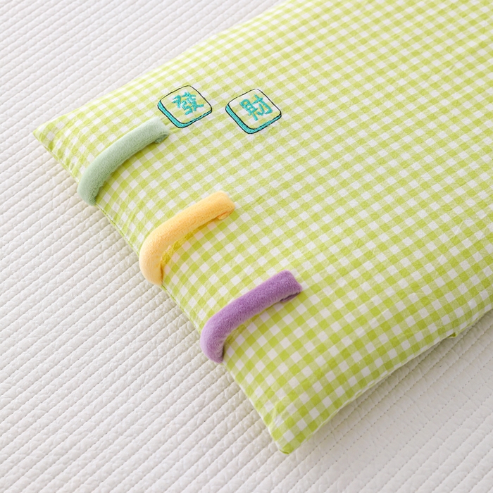 91家纺网 家纺一手货源 找家纺 织布人 2026新款枕芯全棉彩虹条可拆洗幼儿园儿童枕头学生宿舍专用枕套+枕芯 全棉彩虹条-发财小马