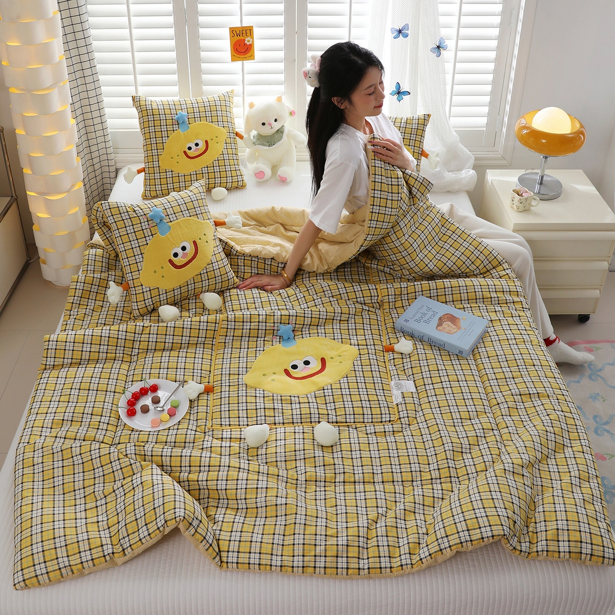 91家纺网 家纺一手货源 找家纺 （总）照世家纺 2026新款多功能抱枕被-芒里偷闲