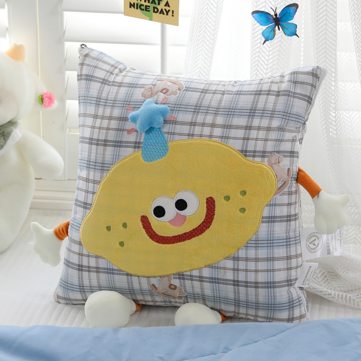 91家纺网 家纺一手货源 找家纺 照世家纺 2026新款多功能抱枕被-芒里偷闲 木马格