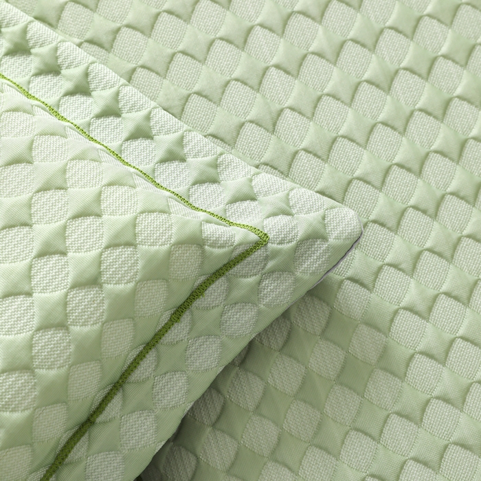 91家纺网 家纺一手货源 找家纺 织布人 2026新款枕芯夏季凉感可拆洗幼儿园儿童枕头学生宿舍专用枕套+枕芯 音乐凉感豆儿童枕-绿色