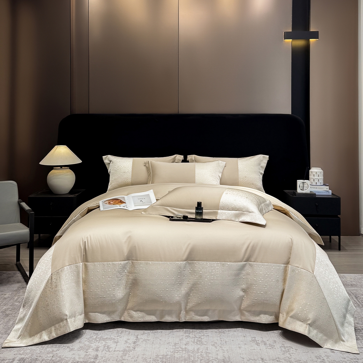 91家纺网 家纺一手货源 找家纺 （总）奥汀洛家纺 2025新款天丝夏被四件套-华尔兹