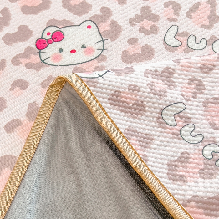 91家纺网 家纺一手货源 找家纺 莱米家纺 2026新款斜纹凉感床笠冰豆豆系列 豹纹小猫