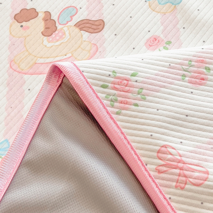 91家纺网 家纺一手货源 找家纺 莱米家纺 2026新款斜纹凉感床笠冰豆豆系列 彩色木马