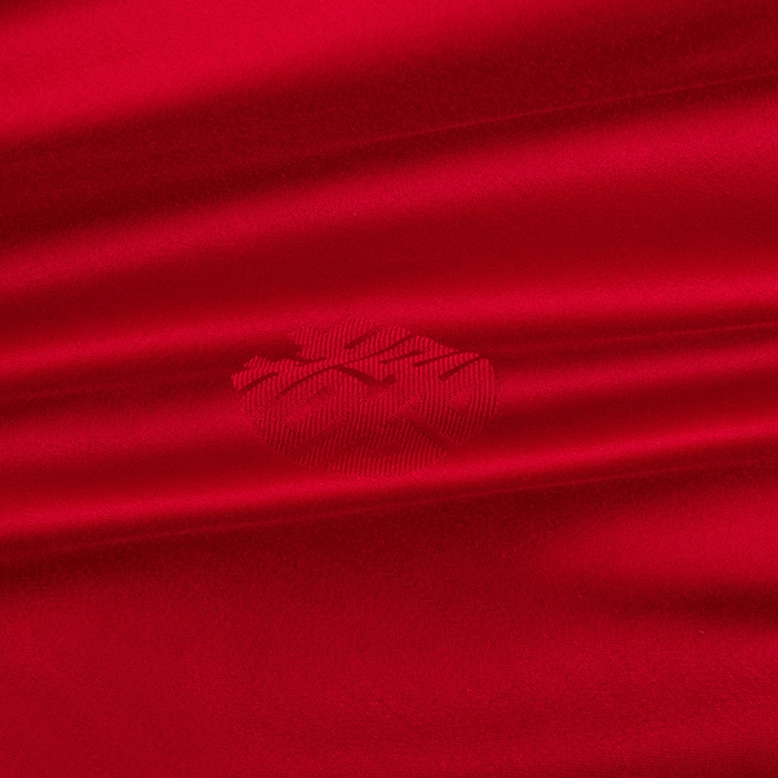 91家纺网 家纺一手货源 找家纺 蒂爵 2026年重绣性价比款长绒棉提花全棉纯棉绣花婚庆四件套多件套大红色刺绣结床上用品 海韵丹姿红