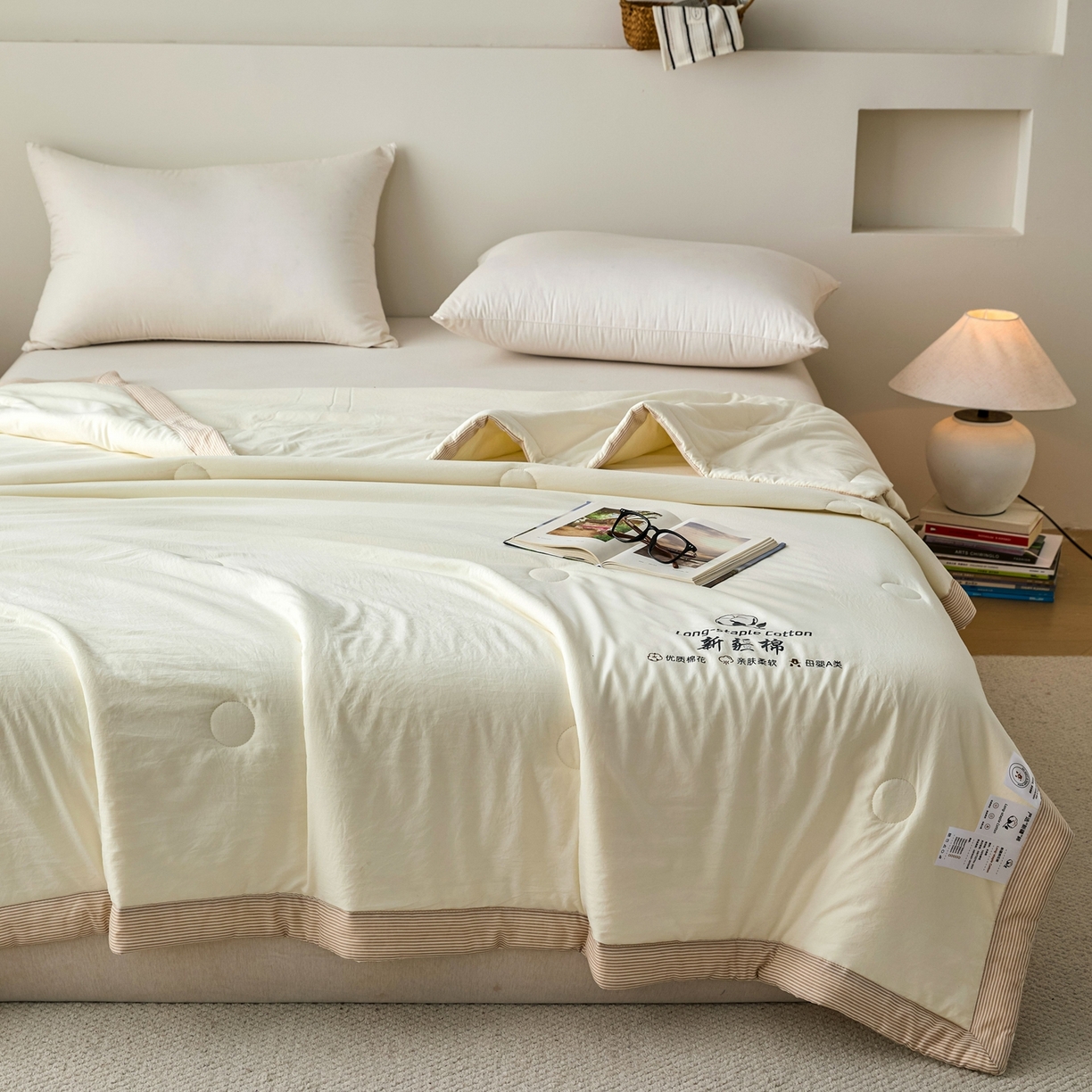 91家纺网 家纺一手货源 找家纺 （总）棉森家纺 2026新款水洗棉新疆棉花夏被