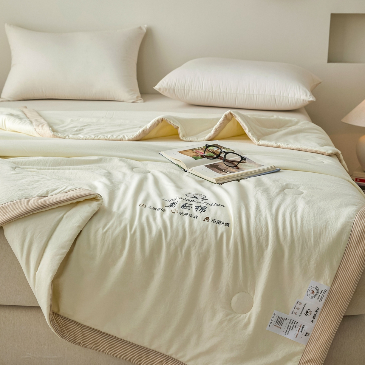 91家纺网 家纺一手货源 找家纺 （总）棉森家纺 2026新款水洗棉新疆棉花夏被