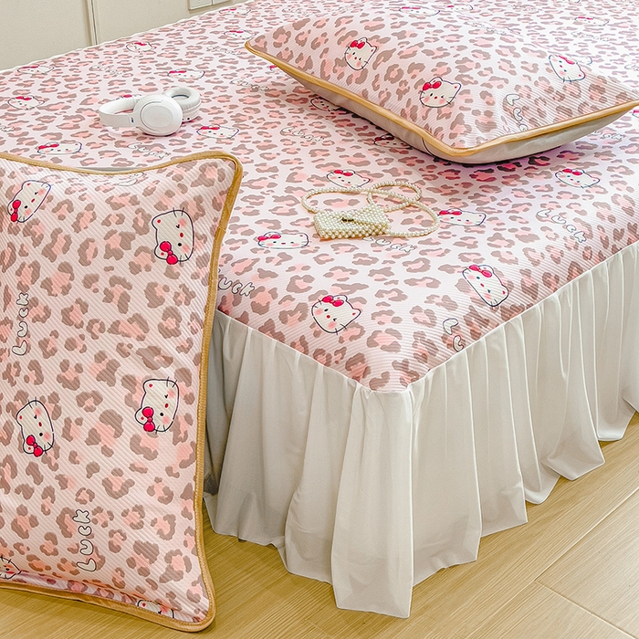 91家纺网 家纺一手货源 找家纺 （总）莱米家纺 2026新款斜纹凉感床裙冰豆豆系列