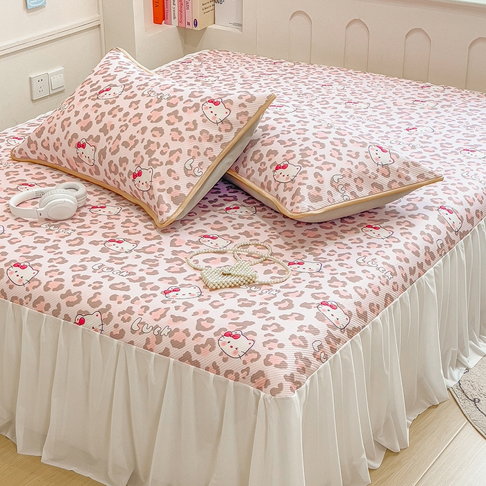 91家纺网 家纺一手货源 找家纺 （总）莱米家纺 2026新款斜纹凉感床裙冰豆豆系列