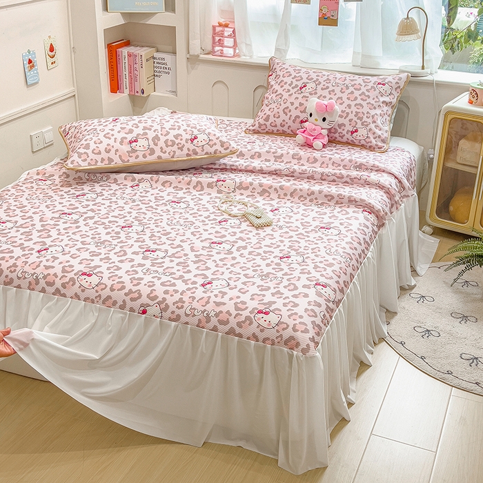 91家纺网 家纺一手货源 找家纺 （总）莱米家纺 2026新款斜纹凉感床裙冰豆豆系列