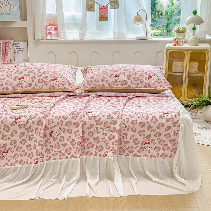 91家纺网 家纺一手货源 找家纺 （总）莱米家纺 2026新款斜纹凉感床裙冰豆豆系列