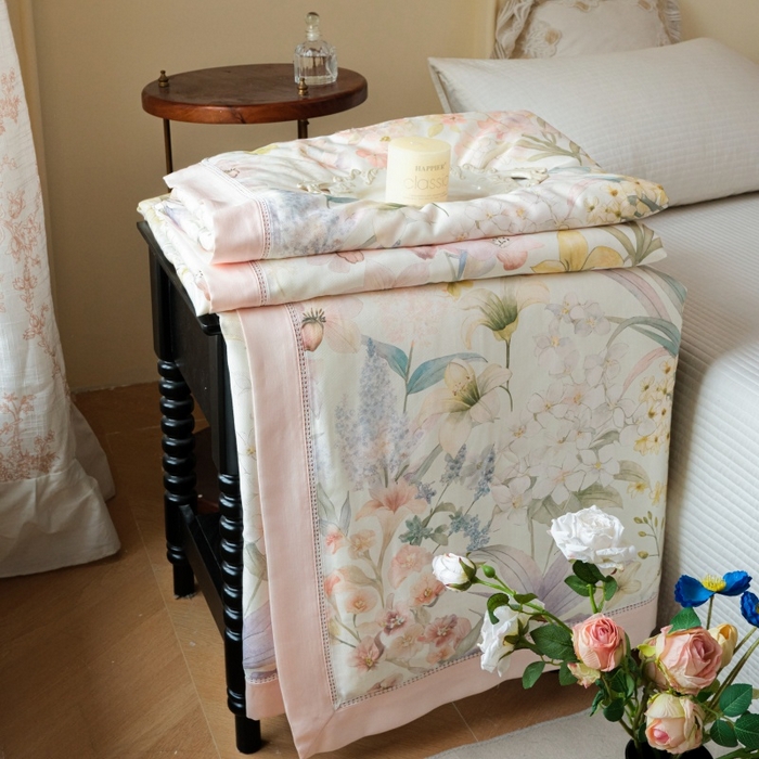 91家纺网 家纺一手货源 找家纺 雅高家居 2026春夏-麻本纪天丝亚麻法式竹纤维夏被夏凉被空调被子被芯（控价288元以上） 海橙