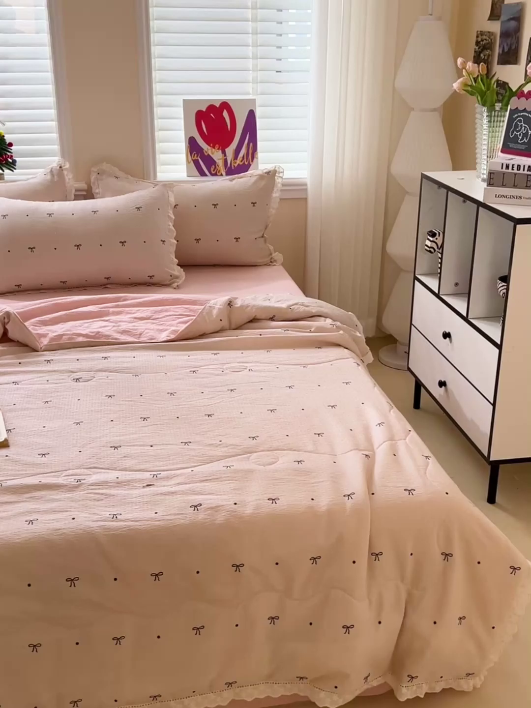 91家纺网 家纺一手货源 找家纺 梦纤绒 2026新款云感皱皱纱花边款夏被夏凉被空调被四件套 心意