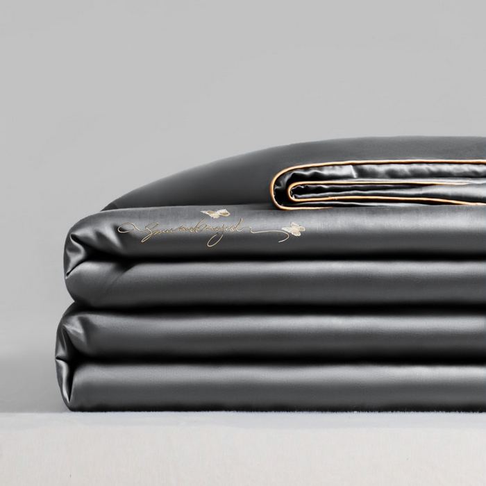 91家纺网 家纺一手货源 找家纺 红嘴企鹅 2026新款浪漫蝴蝶冰丝夏被夏凉被空调被 浪漫-深灰