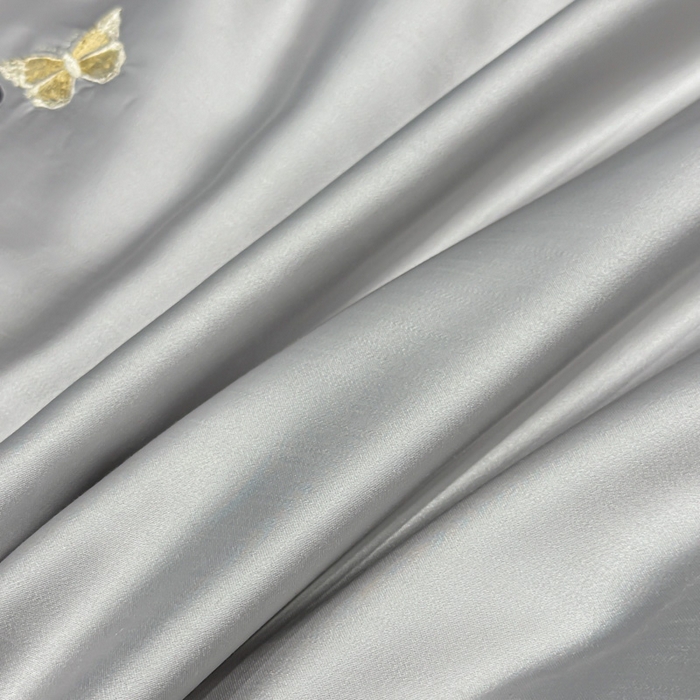 91家纺网 家纺一手货源 找家纺 红嘴企鹅 2026新款浪漫蝴蝶冰丝夏被夏凉被空调被 浪漫-银灰+深灰