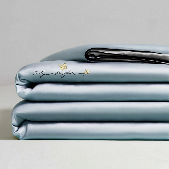 91家纺网 家纺一手货源 找家纺 红嘴企鹅 2026新款浪漫蝴蝶冰丝夏被夏凉被空调被 浪漫-蓝色+银灰