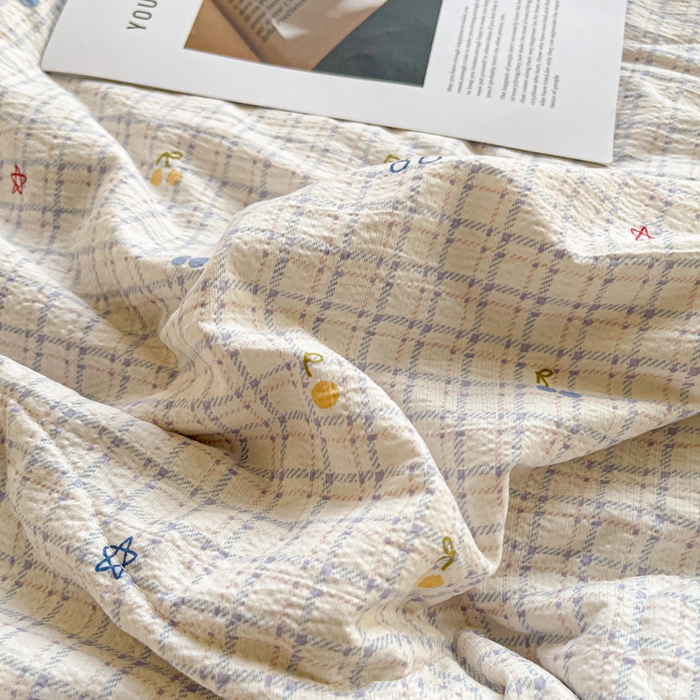 91家纺网 家纺一手货源 找家纺 梦纤绒 2026新款云感皱皱纱花边款夏被夏凉被空调被四件套 遇见