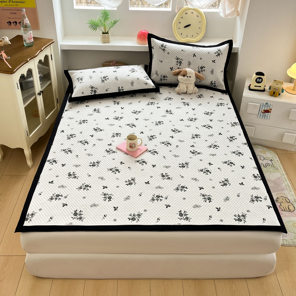 91家纺网 家纺一手货源 找家纺 （总）大元 2026春夏新款治愈系数码印花冰豆豆凉席席子