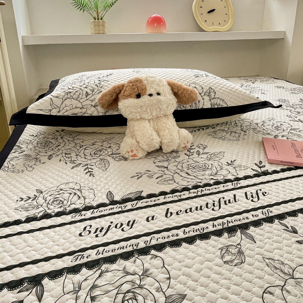 91家纺网 家纺一手货源 找家纺 大元 2026春夏新款赫本风冰豆豆凉席席子 午后茶花