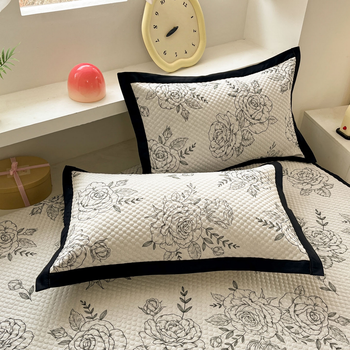 91家纺网 家纺一手货源 找家纺 大元 2026春夏新款赫本风冰豆豆凉席席子 午后茶花