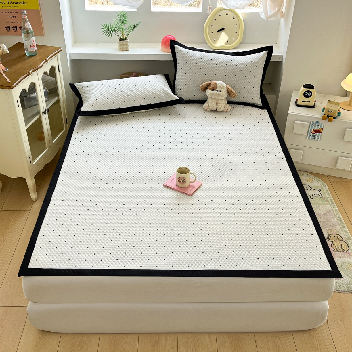 91家纺网 家纺一手货源 找家纺 （总）大元 2026春夏新款赫本风冰豆豆凉席席子