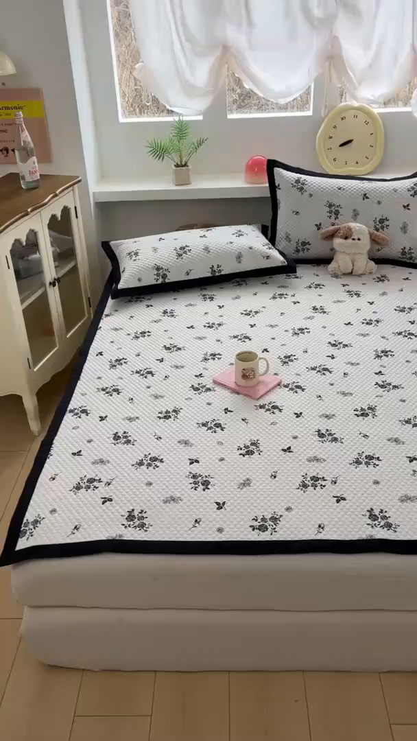 91家纺网 家纺一手货源 找家纺 （总）大元 2026春夏新款赫本风冰豆豆凉席席子