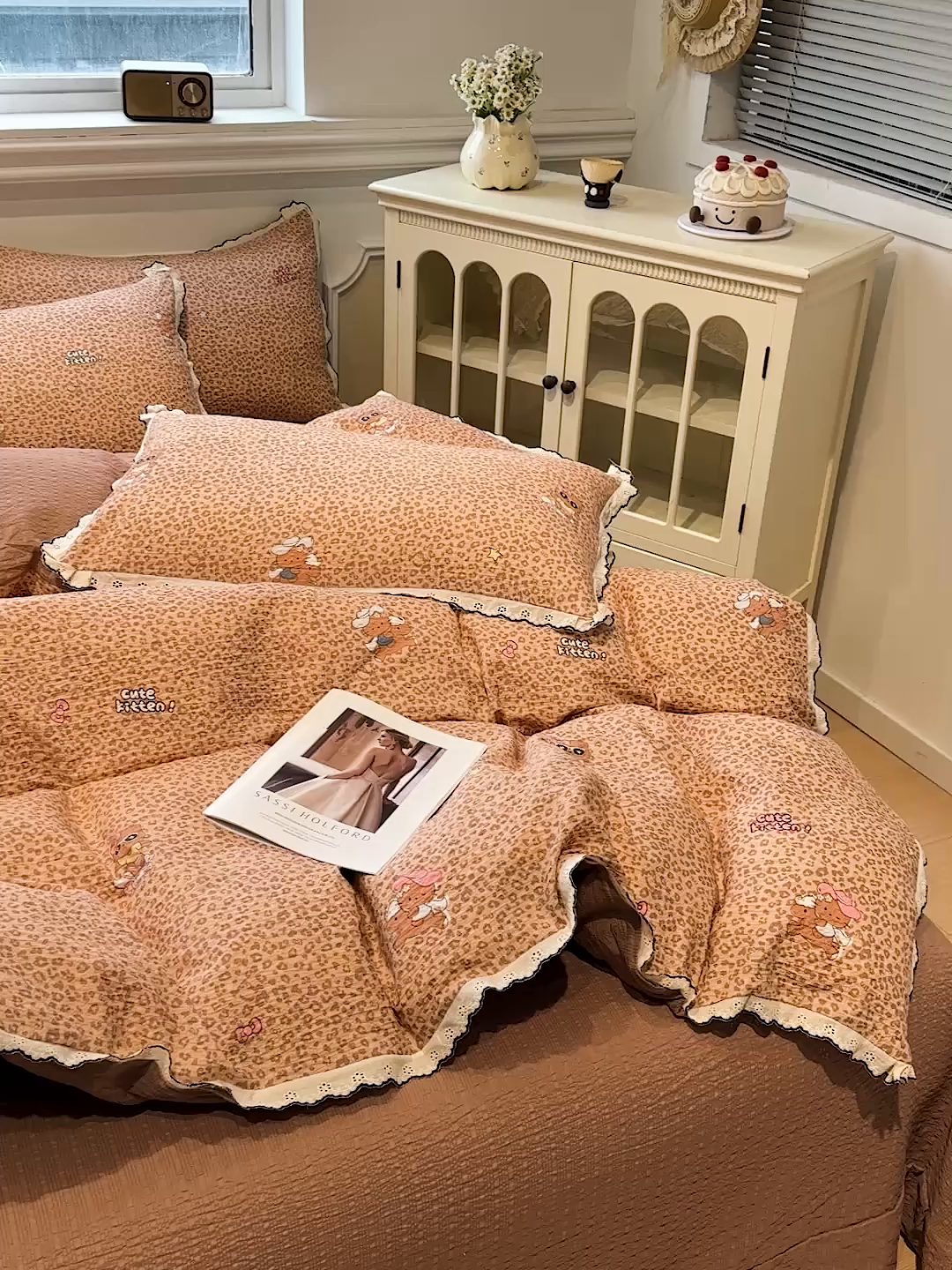 91家纺网 家纺一手货源 找家纺 （总）一比一家纺 2026新款法式花边泡芙纱四件套