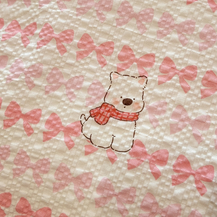 91家纺网 家纺一手货源 找家纺 一比一家纺 2026新款法式花边泡芙纱四件套 奶芙小狗