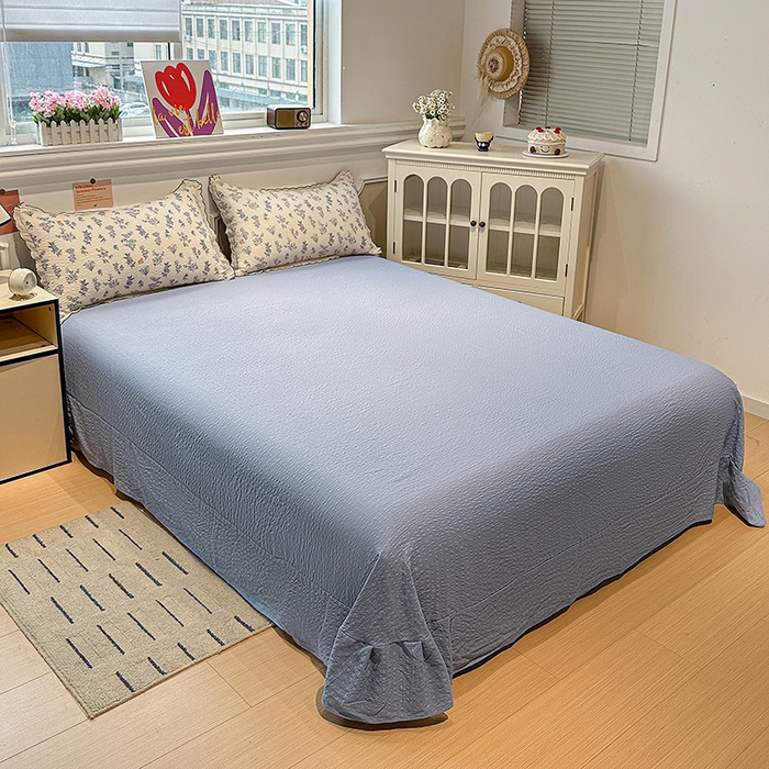 91家纺网 家纺一手货源 找家纺 一比一家纺 2026新款法式花边泡芙纱四件套 青禾集