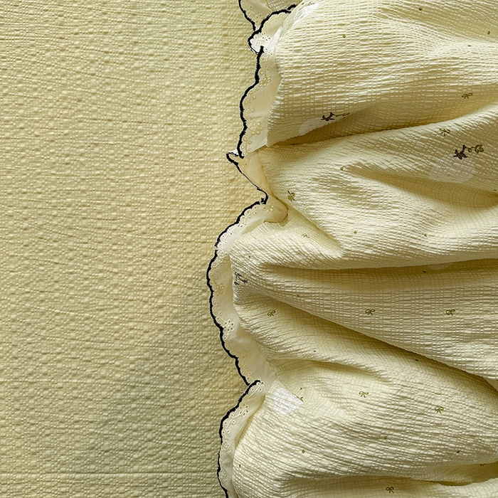 91家纺网 家纺一手货源 找家纺 一比一家纺 2026新款法式花边泡芙纱四件套 青甜