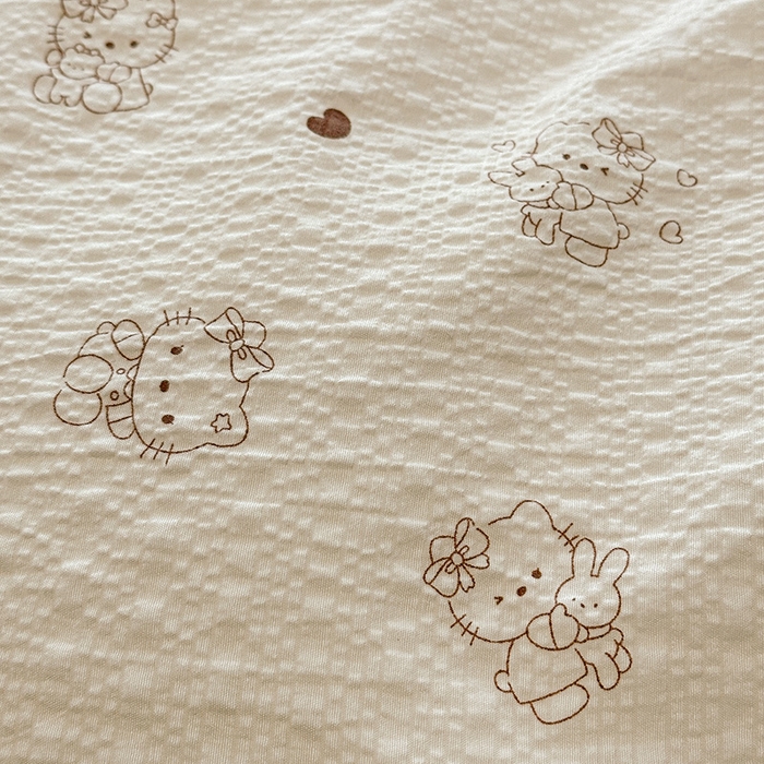 91家纺网 家纺一手货源 找家纺 一比一家纺 2026新款法式花边泡芙纱四件套 甜心喵